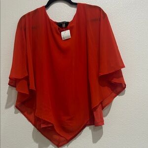 Elegant Red Women's Blouse